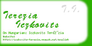 terezia iczkovits business card